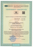 CERTIFICATE OF CONFORMITY STB ISO 9001-2015